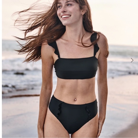 summersalt Other - SUMMERSALT The Ruffle Oasis Black Bikini Bottom, Size 2